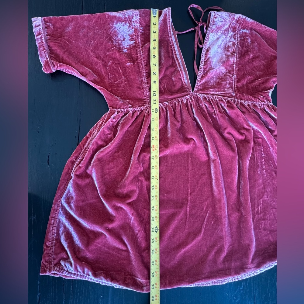 Free People Ivy Velvet Minidress Dress Tunic Size XS - Picture 9 of 9